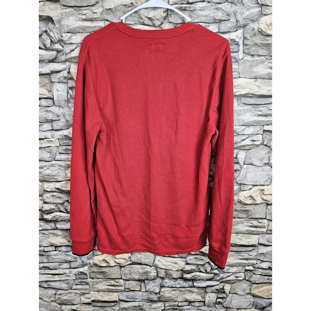 Polo Ralph Lauren Men's Long Sleeve Crew Neck Sleepwear Shirt Red Medium